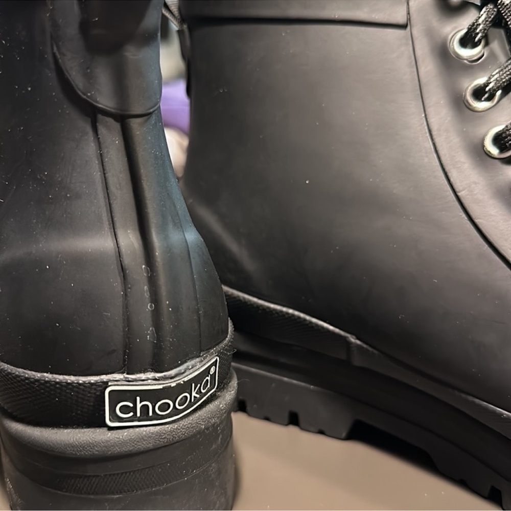 NWT Chooka Black Women's Lace-Up Winter Boots - Picture 5 of 9